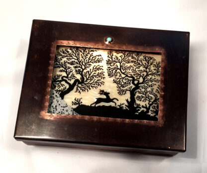 Stag in the Woods Silhouette Box